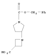 1-Pyrrolidinecarboxylic acid, 3-(3-carboxy-1-azetidinyl)-, 1-(phenylmethyl) ester